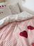 Duvet Cover & Pillowcase Set with Recycled Cotton, CHERRY STRIPES striped red - vertbaudet enfant 