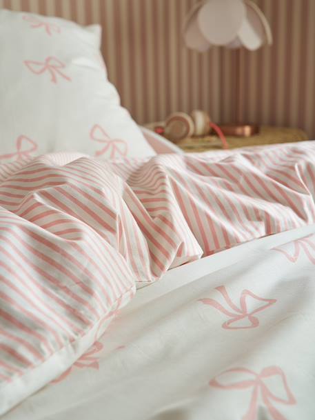 Duvet cover and pillowcase SET with recycled cotton printed pink - vertbaudet enfant 