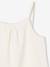 Pack of 3 Basics Tops with Thin Straps, for Girls ecru+raspberry pink+sage green - vertbaudet enfant 