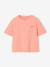 Tee-shirt fille motif poitrine manches courtes abricot+rose bonbon+rouge - vertbaudet enfant 