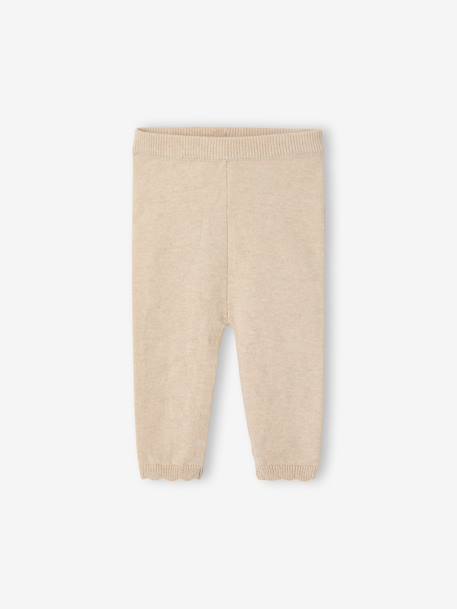 3-Piece Knitted Set for Baby Girls marl beige - vertbaudet enfant 