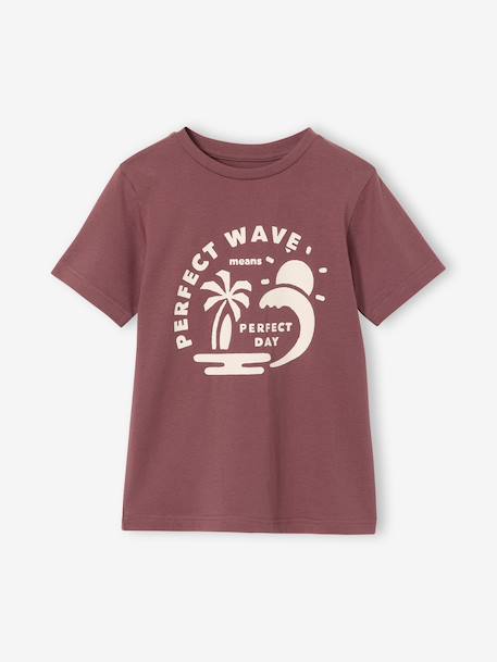 T-shirt garçon imprimé blanc chiné+bleu moyen+menthe+ocre+olive+terracotta+vert d'eau - vertbaudet enfant 