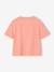 Tee-shirt fille motif poitrine manches courtes abricot+rose bonbon+rouge - vertbaudet enfant 