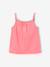Pack of 3 Basics Tops with Thin Straps, for Girls ecru+raspberry pink+sage green - vertbaudet enfant 