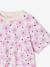 Cropped short-sleeved T-shirt for girls beige+ecru+rosy - vertbaudet enfant 
