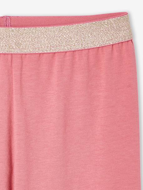 Legging fille ceinture irisée Basics gris chiné+MARINE GRISE+NOIR+vert sauge+vieux rose - vertbaudet enfant 