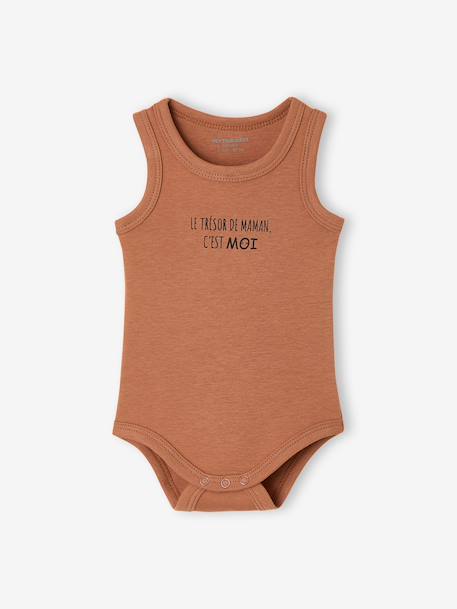 Pack of 2 organic cotton boy's bodysuits anthracite - vertbaudet enfant 