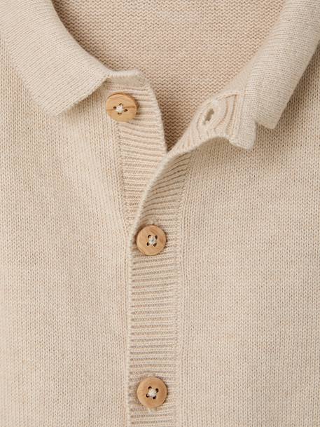 Bandana Bib & Sleepsuit Set for Boys marl beige - vertbaudet enfant 