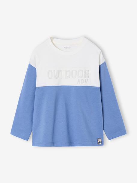 Boy's long-sleeved t-shirt blue - vertbaudet enfant 