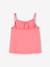 Pack of 3 Basics Tops with Thin Straps, for Girls ecru+raspberry pink+sage green - vertbaudet enfant 