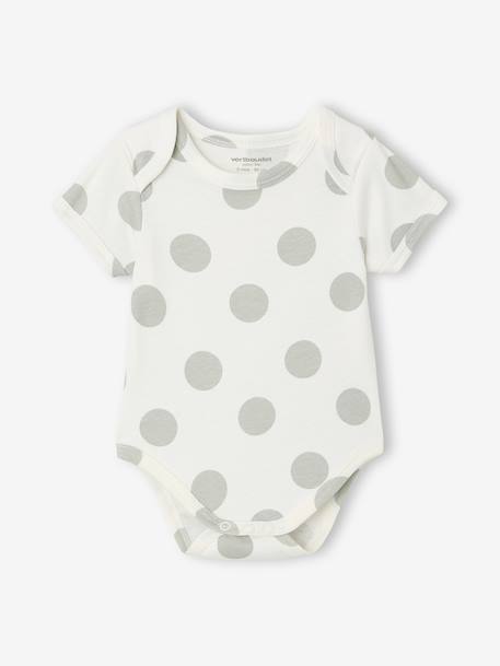 Pack of 5 short-sleeved baby bodysuits ecru - vertbaudet enfant 