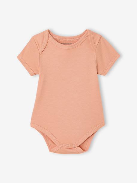 Pack of 5 short-sleeved baby bodysuits ecru - vertbaudet enfant 