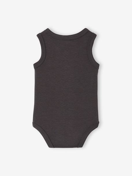Pack of 2 organic cotton boy's bodysuits anthracite - vertbaudet enfant 