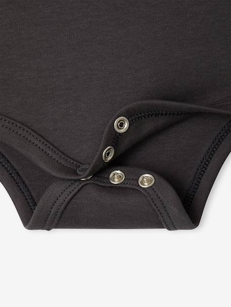 Pack of 2 organic cotton boy's bodysuits anthracite - vertbaudet enfant 