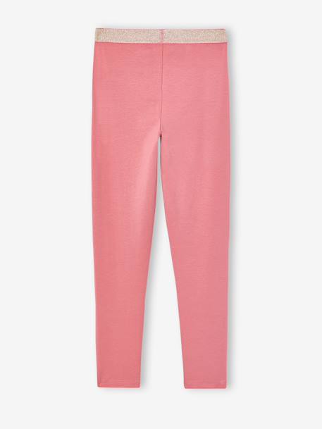 Legging fille ceinture irisée Basics gris chiné+MARINE GRISE+NOIR+vert sauge+vieux rose - vertbaudet enfant 