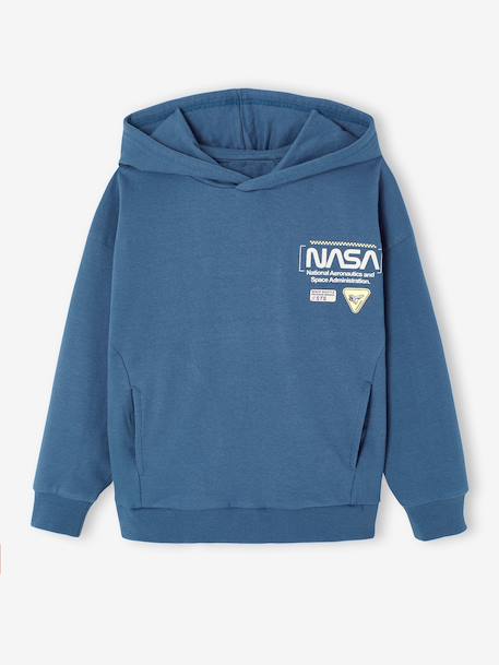 Boy's fleece hooded sweatshirt ocean blue - vertbaudet enfant 
