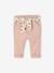 Paperbag Trousers with Belt, for Babies cappuccino+lichen+old rose - vertbaudet enfant 