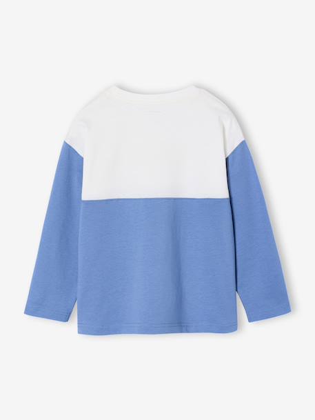 Boy's long-sleeved t-shirt blue - vertbaudet enfant 