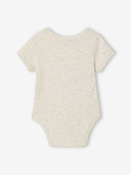 Lot 5 bodies bébé manches courte écru - vertbaudet enfant 