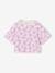 Cropped short-sleeved T-shirt for girls beige+ecru+rosy - vertbaudet enfant 