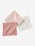 Pack of 3 Muslin Squares in Cotton Gauze Pink/Print - vertbaudet enfant 