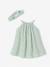 Broderie Anglaise Dress with Matching Accessory sage green - vertbaudet enfant 