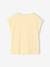 Tee-shirt fille uni fantaisie manches courtes personnalisable écru+jaune pâle+rose bonbon+vert d'eau - vertbaudet enfant 