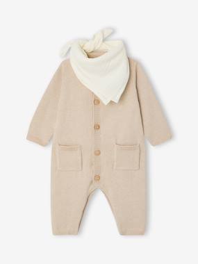 Bébé-Coffret bébé combinaison tricot et bandana