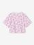 Cropped short-sleeved T-shirt for girls beige+ecru+rosy - vertbaudet enfant 
