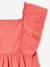 Girl's butterfly sleeve dress coral+ecru - vertbaudet enfant 