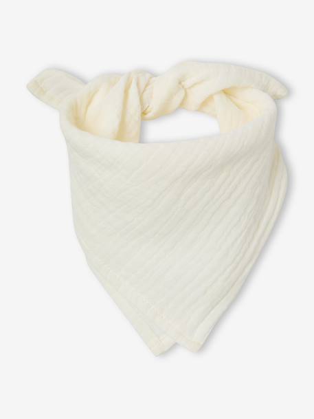 Ensemble bébé combinaison tricot et bandana beige chiné - vertbaudet enfant 