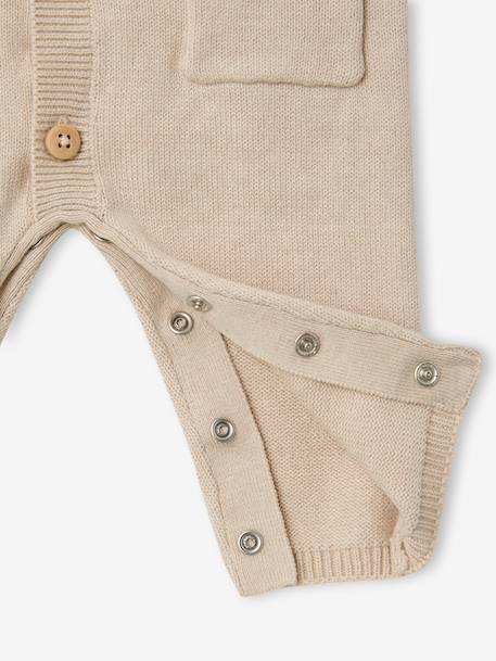 Bandana Bib & Sleepsuit Set for Boys marl beige - vertbaudet enfant 