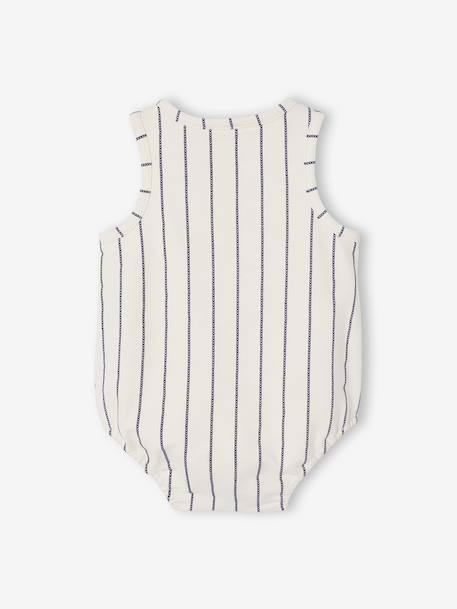 Sleeveless Jumpsuit for Baby Boys ecru - vertbaudet enfant 