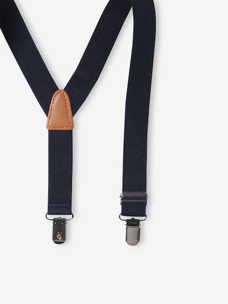 Two-Tone Braces for Boys caramel+deep blue+navy blue - vertbaudet enfant 