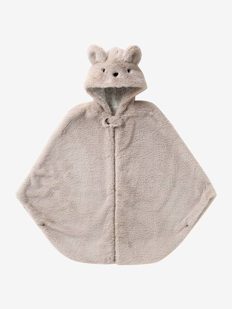 Travel Poncho Adaptable to Car Seat & Baby Carrier beige+ecru+sandy beige - vertbaudet enfant 