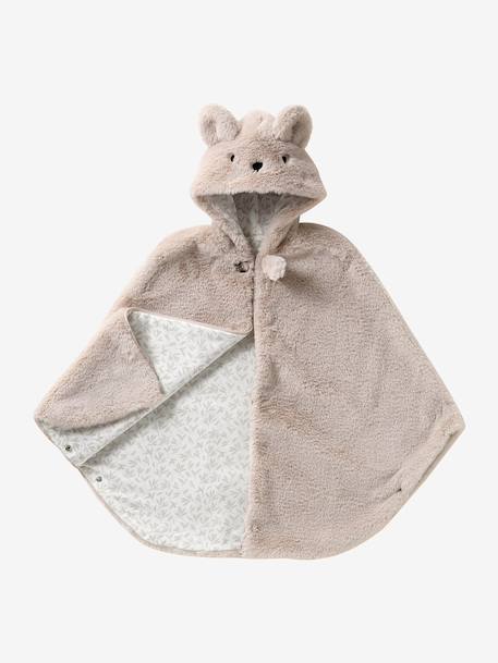 Travel Poncho Adaptable to Car Seat & Baby Carrier beige+ecru+sandy beige - vertbaudet enfant 