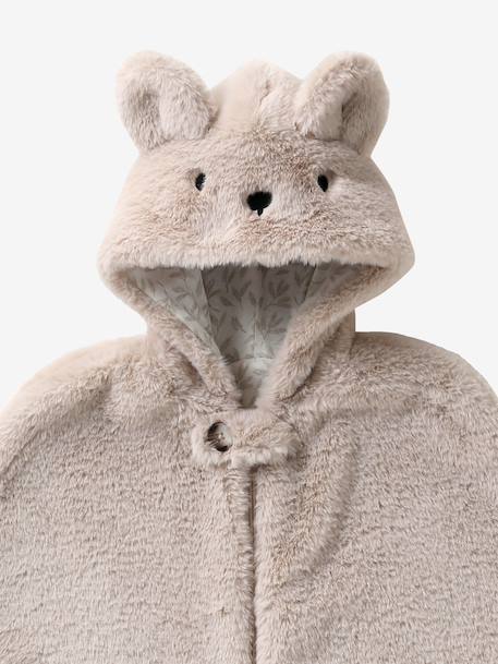 Travel Poncho Adaptable to Car Seat & Baby Carrier beige+ecru+sandy beige - vertbaudet enfant 