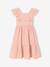 Girl's midi dress in cotton gauze pale pink - vertbaudet enfant 