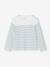 Long Sleeve Striped Top for Girls sage green+striped blue - vertbaudet enfant 