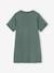 Girls' dress in lightweight fleece green+marl grey+sage green+striped blue - vertbaudet enfant 