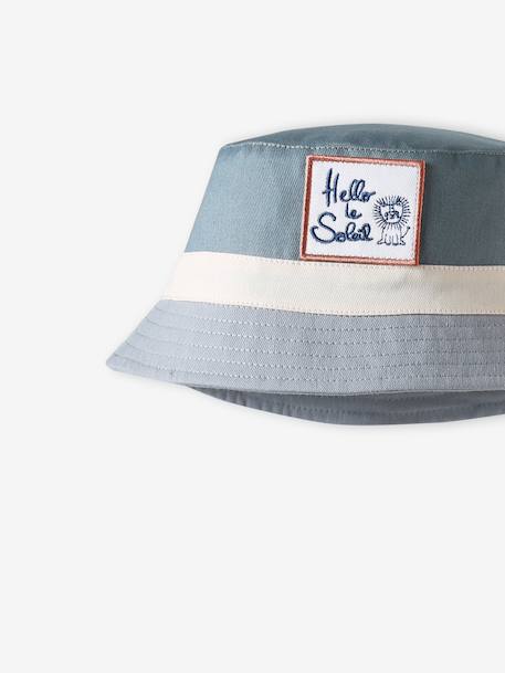 Colourblock Bucket Hat for Baby Boys blue+sage green - vertbaudet enfant 