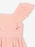 Girl's midi dress in cotton gauze pale pink - vertbaudet enfant 