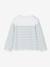 Long Sleeve Striped Top for Girls sage green+striped blue - vertbaudet enfant 