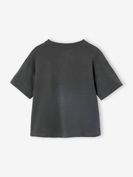 Short-sleeved printed T-shirt for girls anthracite+beige+pale yellow+sandy beige+vanilla - vertbaudet enfant 
