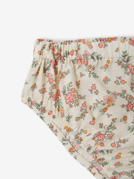 Baby dress set with culotte-style briefs and bandeau ecru - vertbaudet enfant 