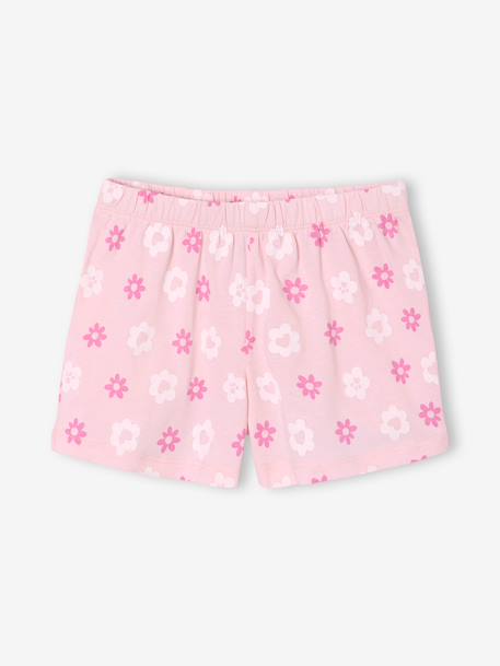 Short-Sleeved Pyjamas for Girls pale pink - vertbaudet enfant 