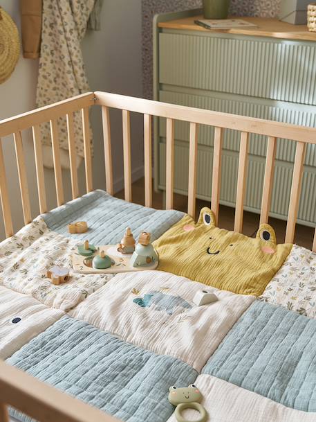 Floor mattress / Play mat in patchwork cotton muslin BAYOU multicoloured - vertbaudet enfant 