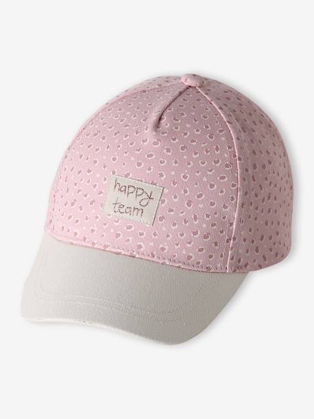 Girls' cotton cap rose - vertbaudet enfant 