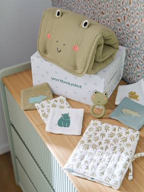 Bedding & Decor-Bathing-8-piece baby gift set: 1 rattle, 1 travel changing mat, 5 wipes, 1 pouch 