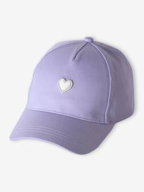 -Casquette enfant fille coeur brodé